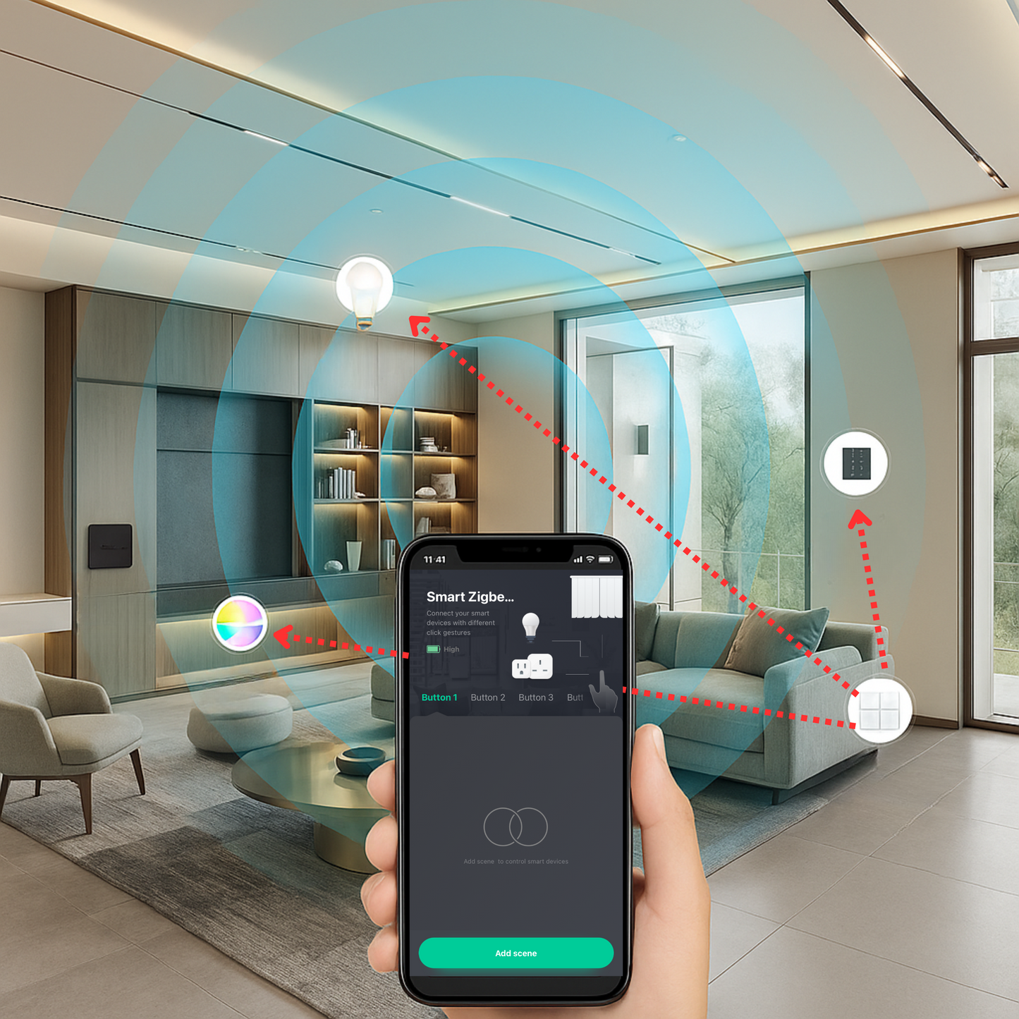 Przełącznik Scen Zigbee Smart – Model C3006 12 scen | Tuya / Smart Life