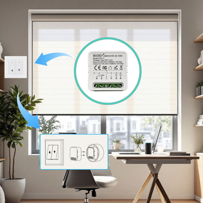 Inteligentny Wi-Fi Moduł do Sterowania Rolet i Zasłon Tuya / Smart Life 10 A