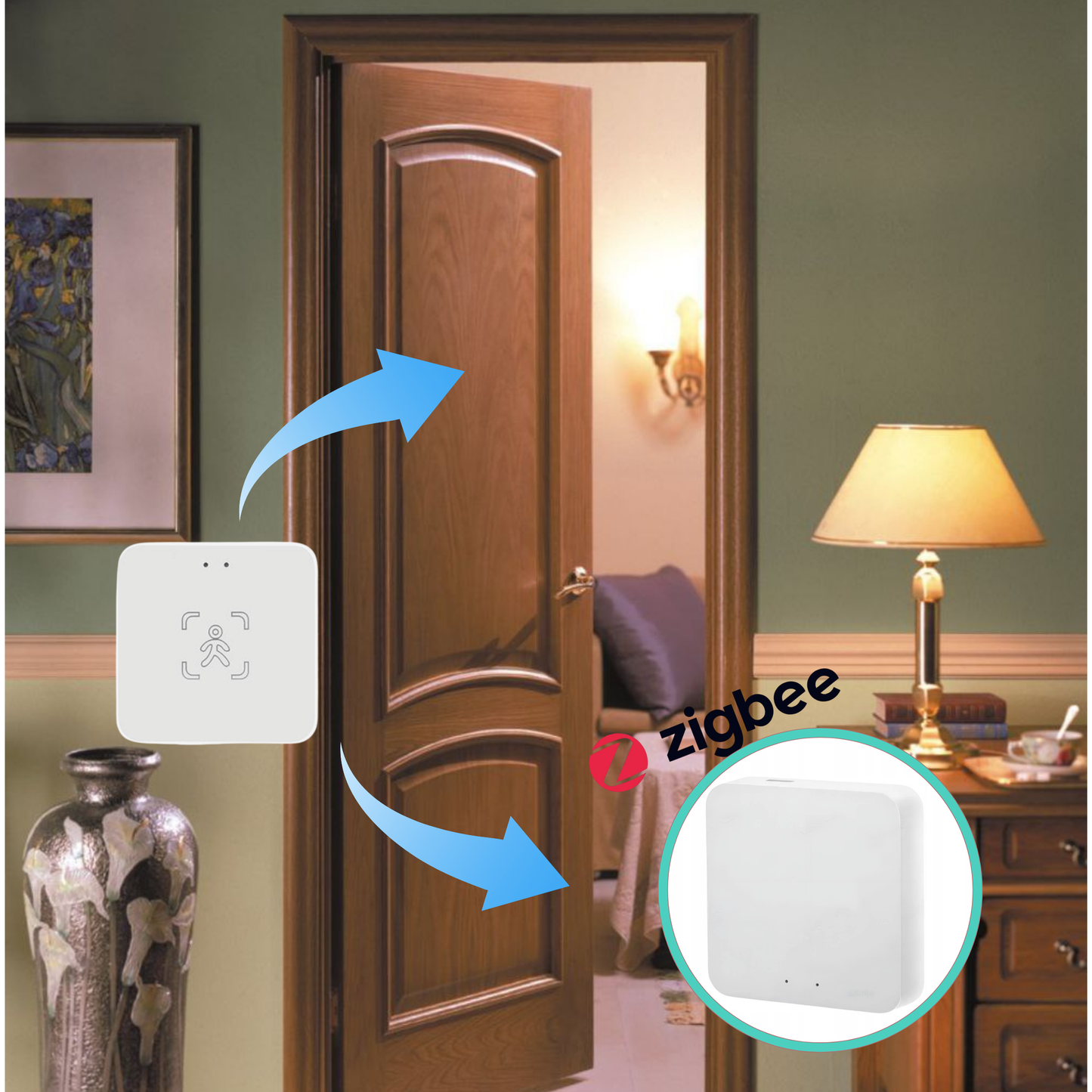 Czujnik Obecności Człowieka Zigbee Tuya 5.8GHz mmWave PIR Smart Life