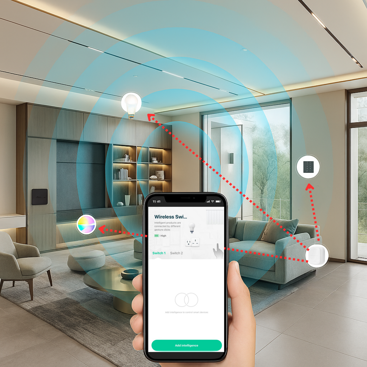 Pilot zdalnego sterowania Wi-Fi (2-przyciskowy) – Tuja / Smart Life