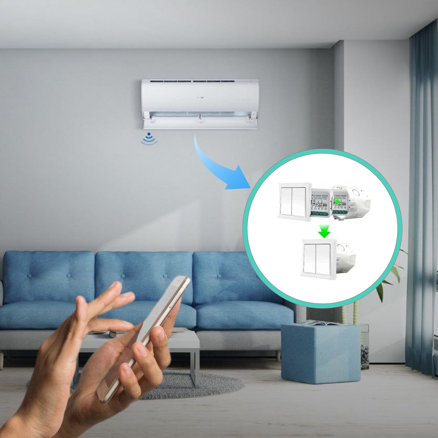 Zestaw 4x Inteligentny przełącznik elektryczny WIFI Tuya SMART LIFE 16 A