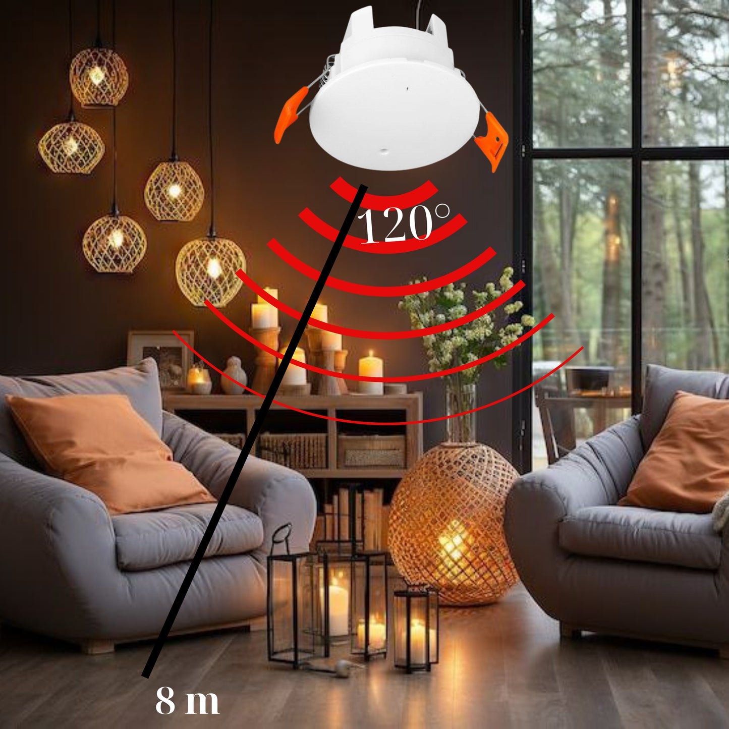 Inteligentny Sufitowy Czujnik Obecności - mmWave 5.8 GHz Zigbee