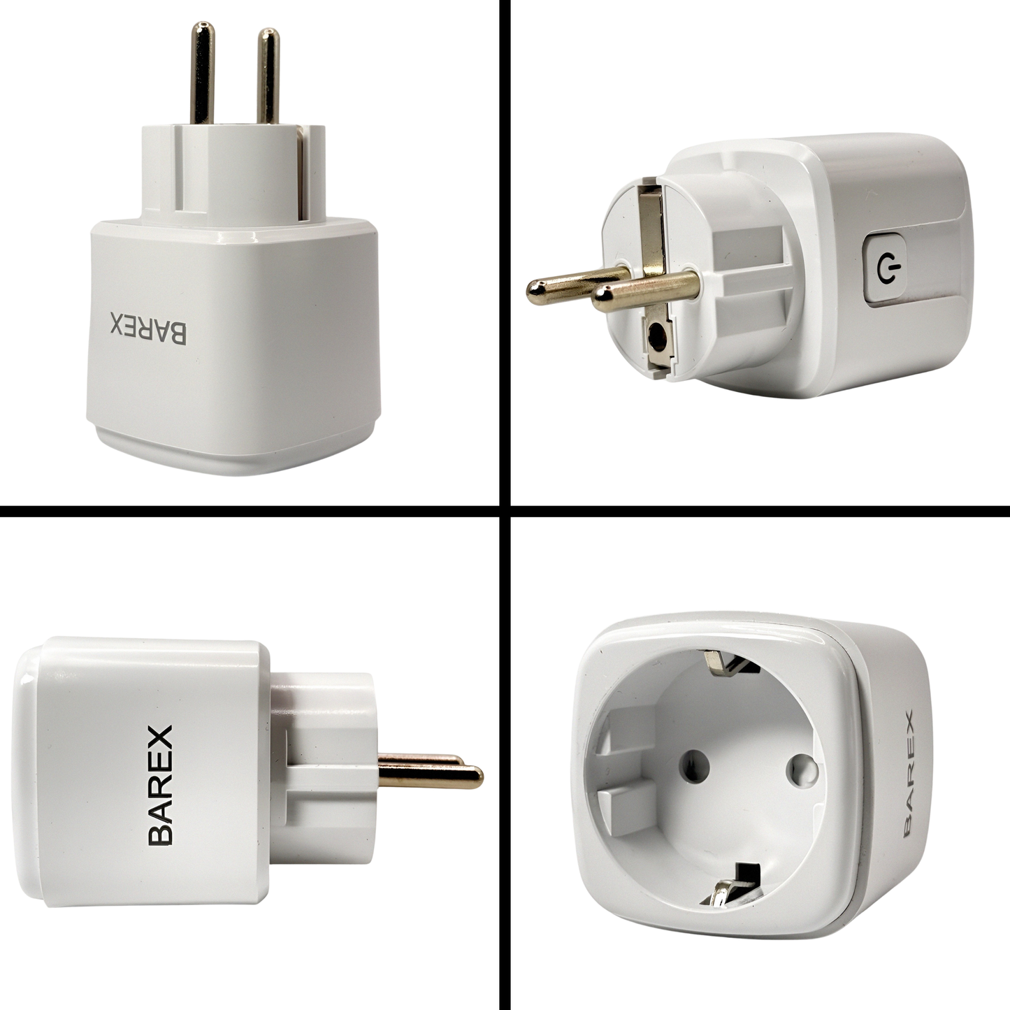 ZESTAW 4x GNIAZDEK INTELIGENTNE ZDALNIE STEROWANE WiFi SMART HARMONOGRAM