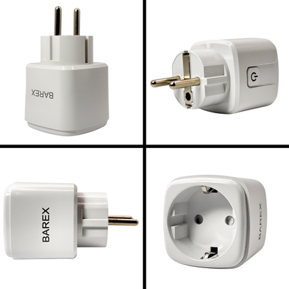 ZESTAW 4x GNIAZDEK INTELIGENTNE ZDALNIE STEROWANE WiFi SMART HARMONOGRAM