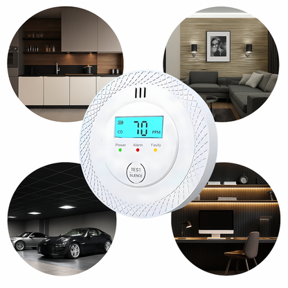 CZUJNIK TLENKU WĘGLA Z WYŚWIETLACZEM LCD, CZUJNIK CZADU LCD , alarm 85dB