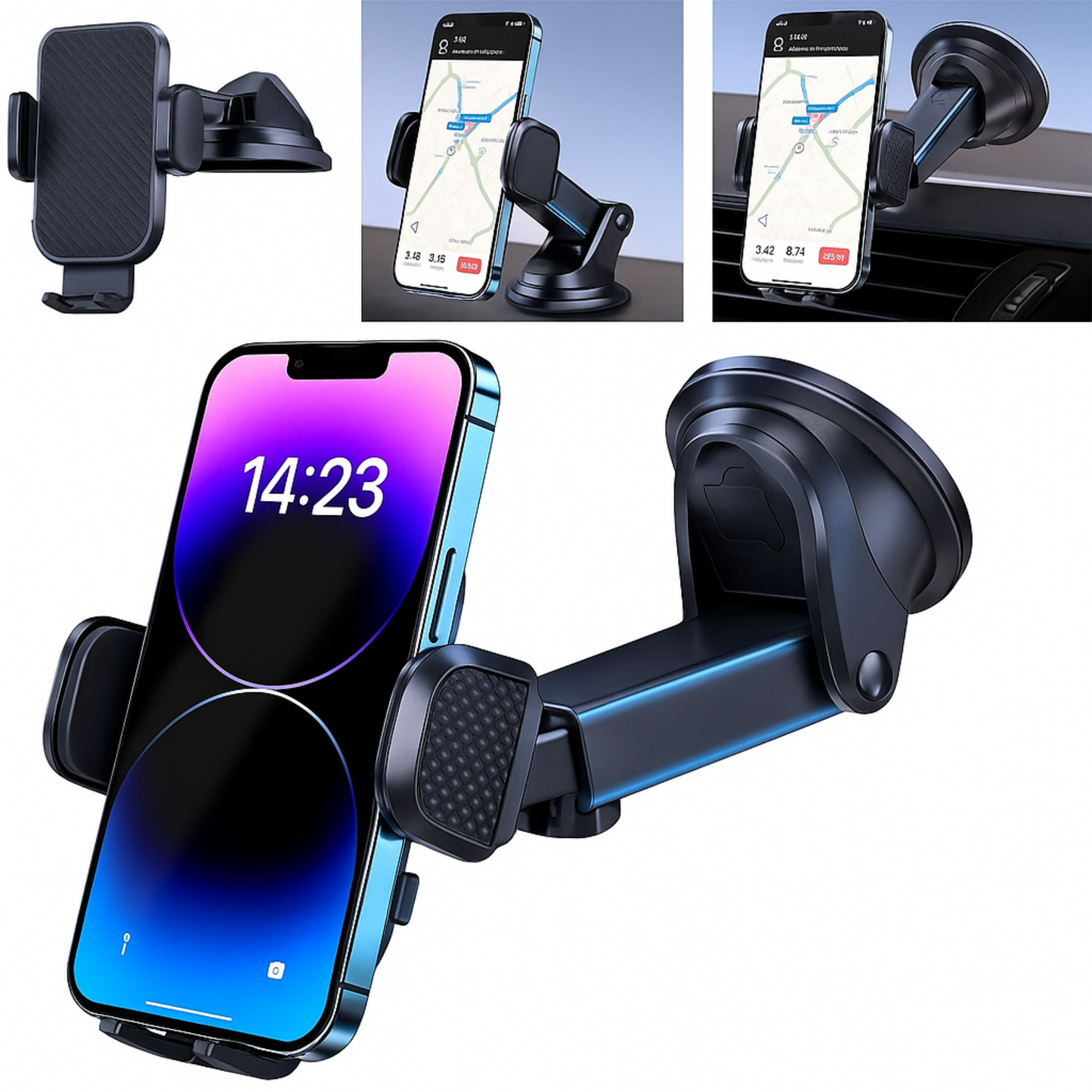 Uniwersalny Uchwyt Samochodowy do Telefonu – Obrotowy 360° TOPK