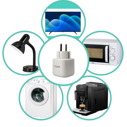 ZESTAW 4x GNIAZDEK INTELIGENTNE ZDALNIE STEROWANE WiFi SMART HARMONOGRAM