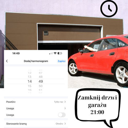 Zestaw 2x Sterownik do bramy garażowej Moduł Wi-Fi 230V Tuya Smart Life