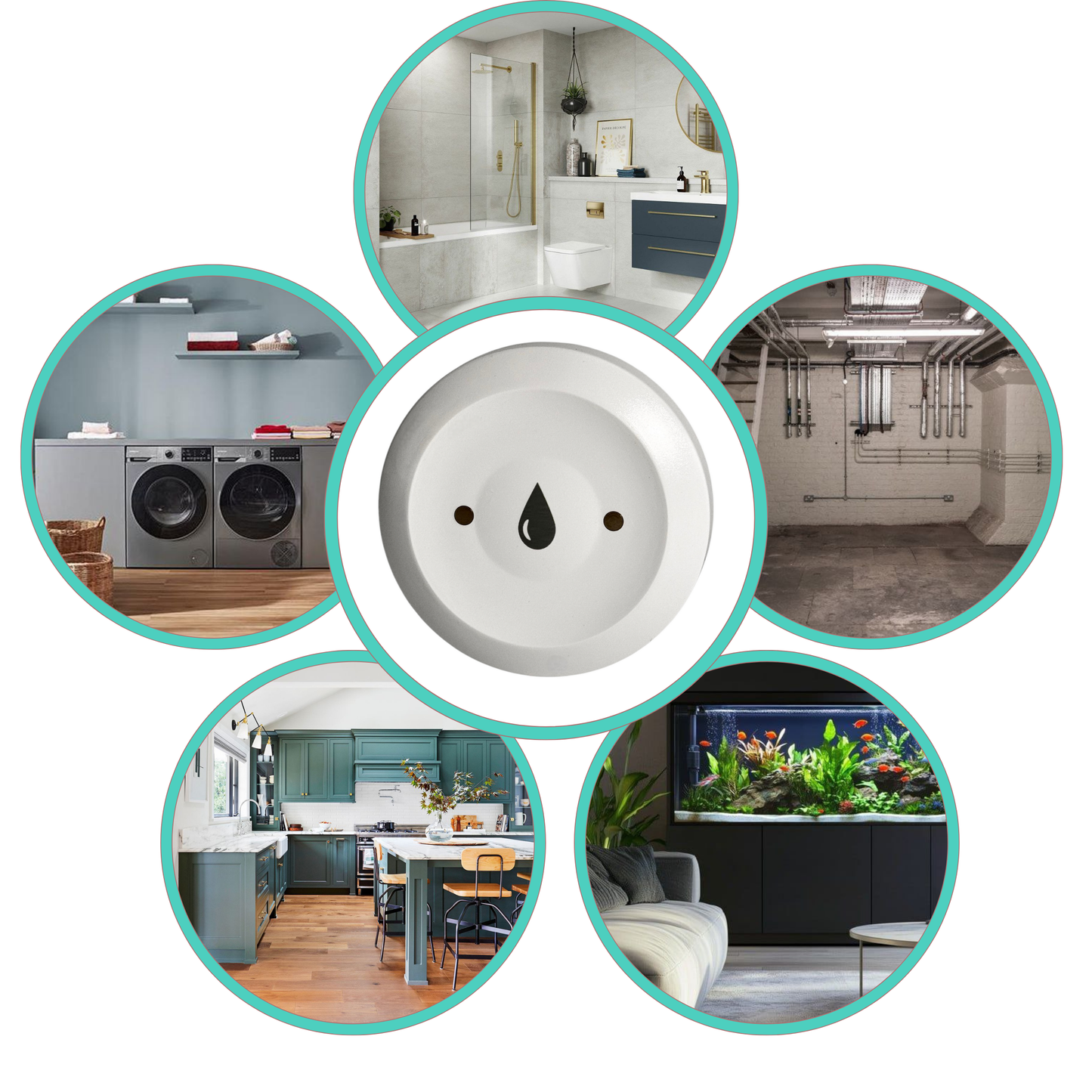 Zestaw 2x czujników zalania wodą Zigbee kompatybilny z eWeLink