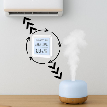 TUYA WIFI CZUJNIK TEMPERATURY I WILGOTNOŚCI LCD SMART HIGOMETR