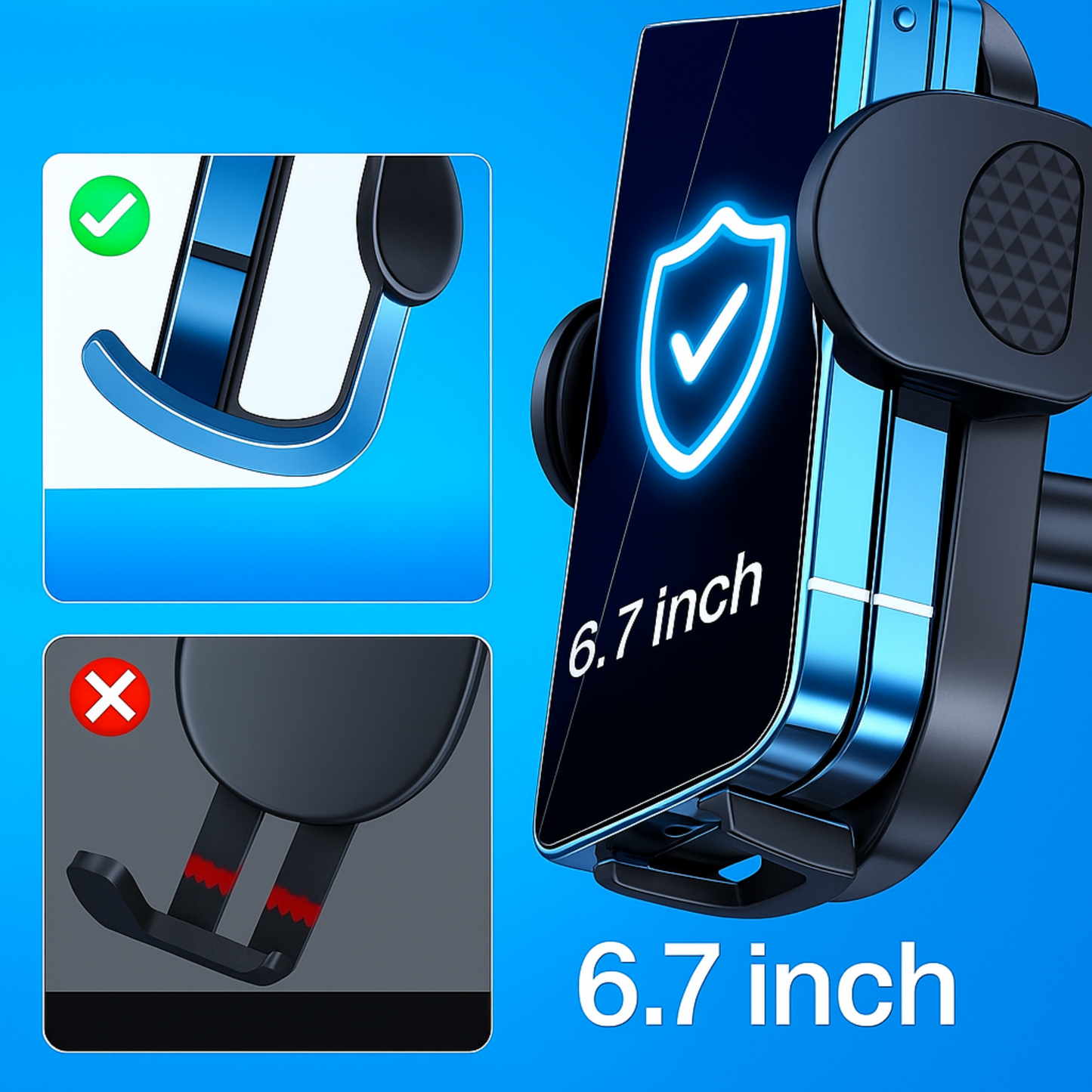 Uniwersalny Uchwyt Samochodowy do Telefonu – Obrotowy 360° TOPK