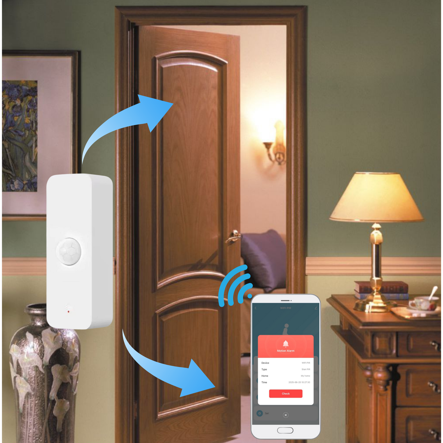 Czujnik Ruchu PIR WiFi – Smart Sensor z Aplikacją Tuya / Smart Life