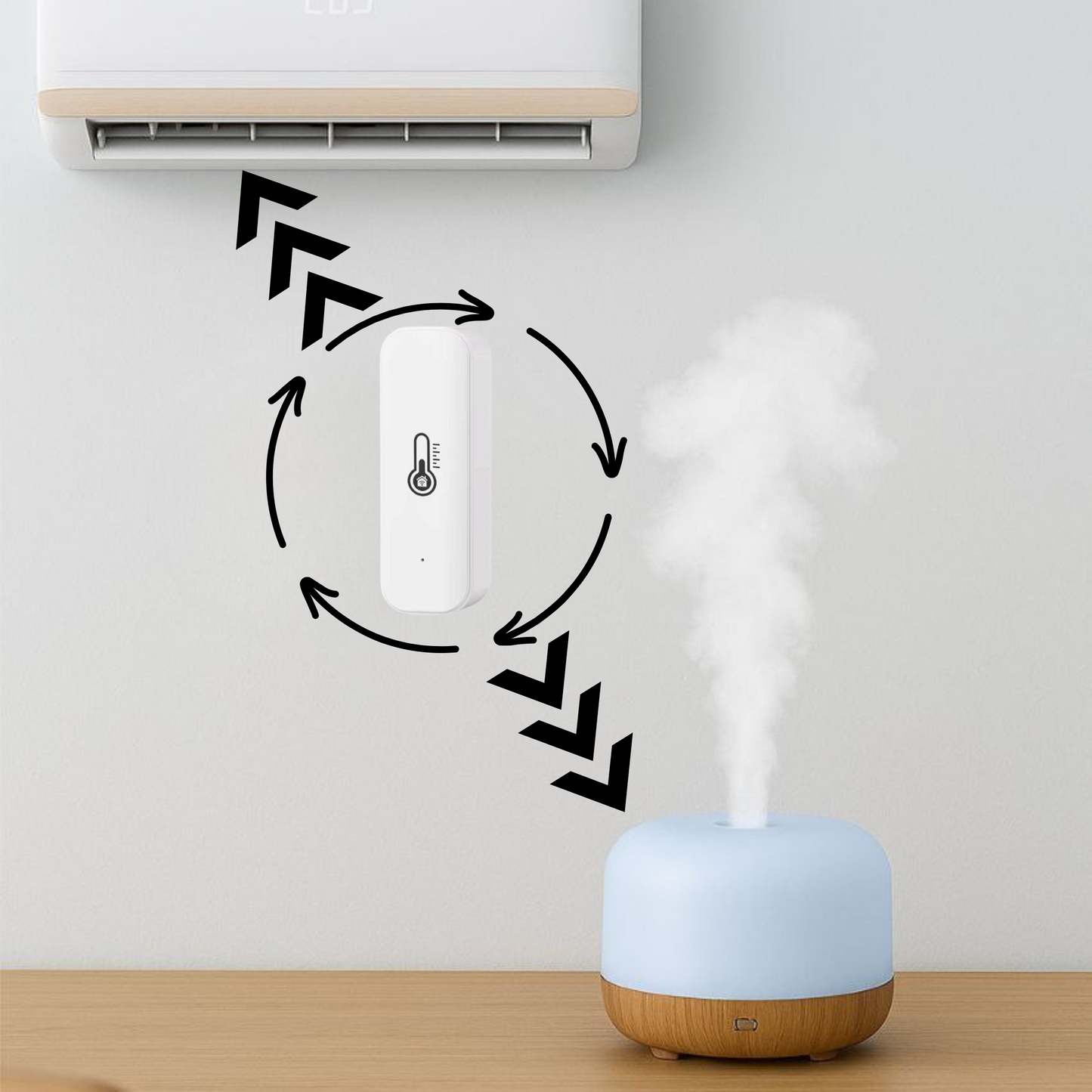 Inteligentny czujnik temperatury i wilgotności Wi-Fi Tuya/Smart Life TH01