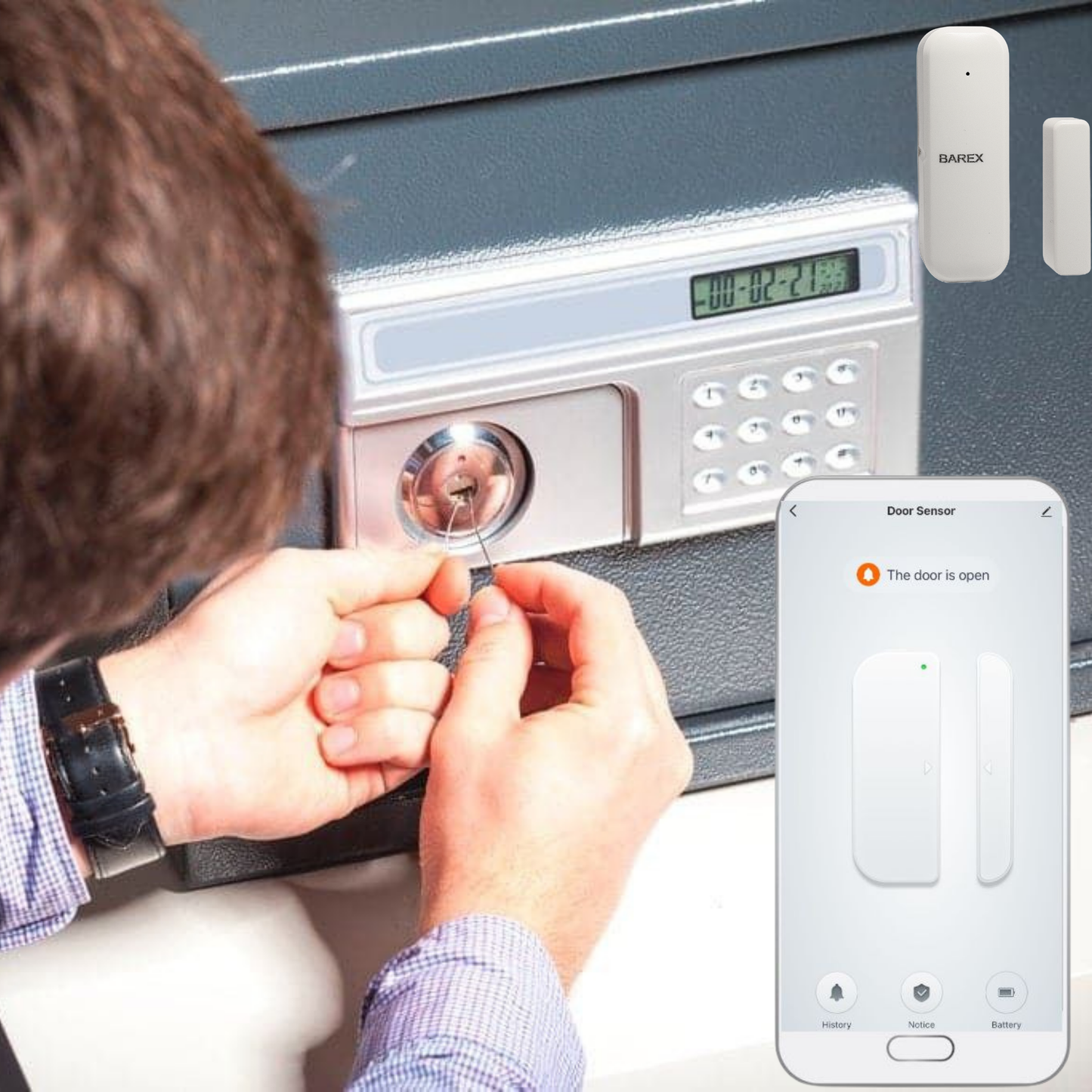 CZUJNIK OTWARCIA DRZWI I OKNA ZIGBEE TUYA SMART, WYMAGANA BRAMKA ZIGBEE