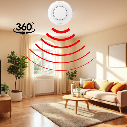 Zestaw 4x Czujników Dymu Głośny bezprzewodowy Detektor Pożaru ZIGBEE TUYA