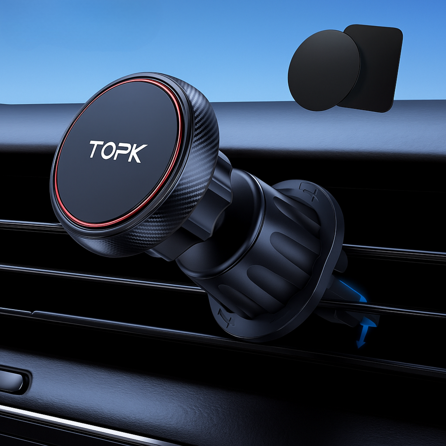 Magnetyczny uchwyt samochodowy na telefon Magnesowy uchwyt 360 stopni TOPK