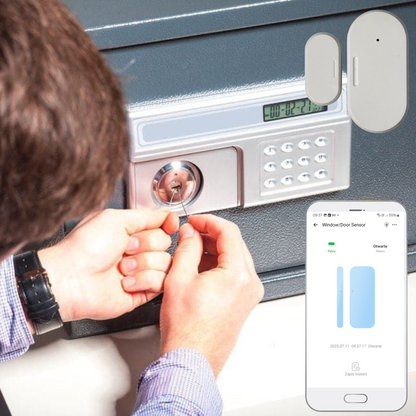 Zestaw 2x Czujników Otwarcia Drzwi i Okien Zigbee - Kompatybilny z eWeLink