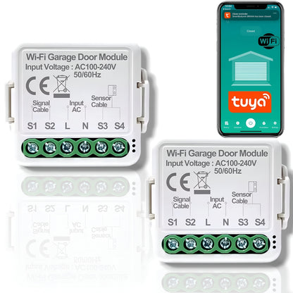 Zestaw 2x Sterownik do bramy garażowej Moduł Wi-Fi 230V Tuya Smart Life