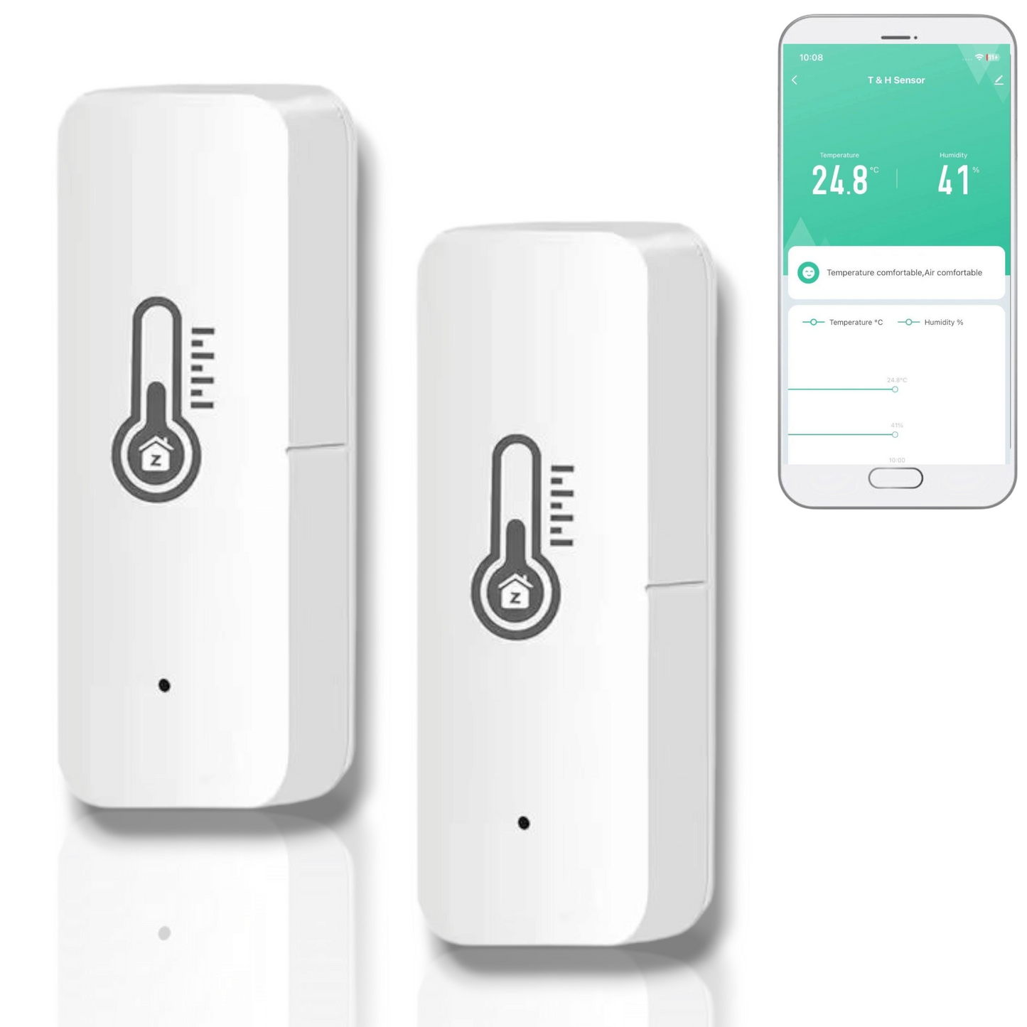 Zestaw 3x Czujników temperatury, wilgotności ZIGBEE TUYA / Smart Home