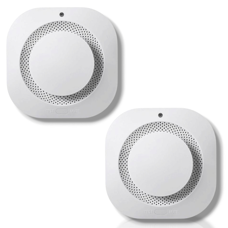 ZESTAW 2x INTELIGENTNY NIEZALEŻNY CZUJNIK DYMU BEZPIECZEŃSTWO POMIESZCZEŃ