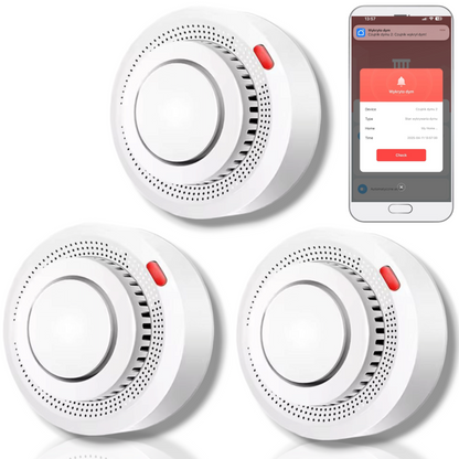 Zestaw 3x Czujników dymu ZIGBEE Detektor Pożaru Alarm Tuya / Smart Home