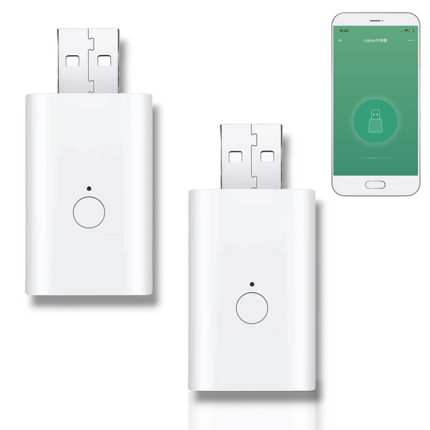 Zestaw 2x Wzmacniacz sygnału ZigBee - USB REPEATER ZIGBEE Tuya Smart Life